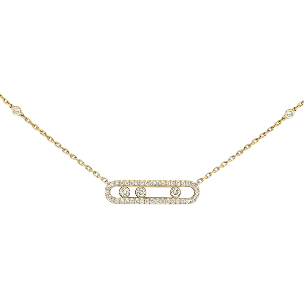 Messika Baby Move Pavé Yellow Gold Diamond Necklace
