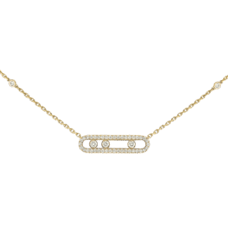 Messika Baby Move Pavé Yellow Gold Diamond Necklace