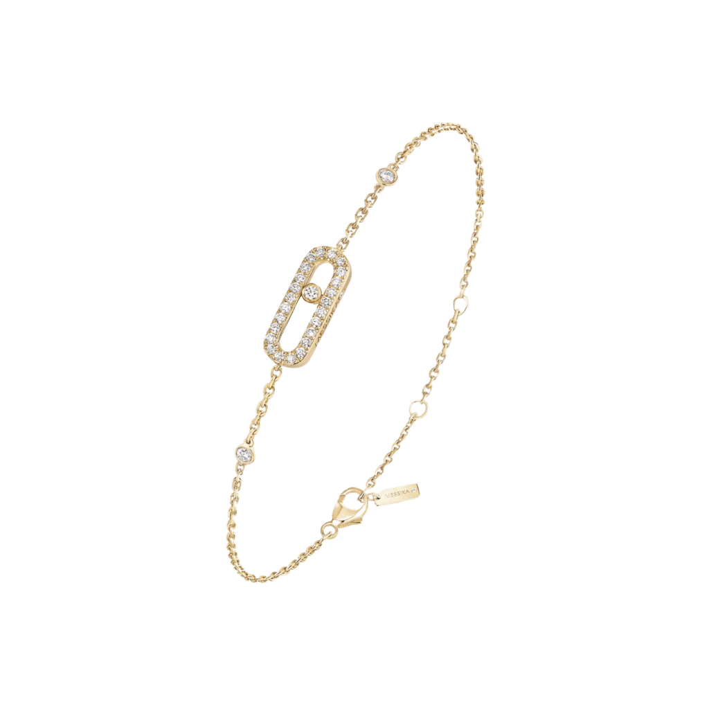 Messika Move Uno Pavé Yellow Gold Diamond Bracelet