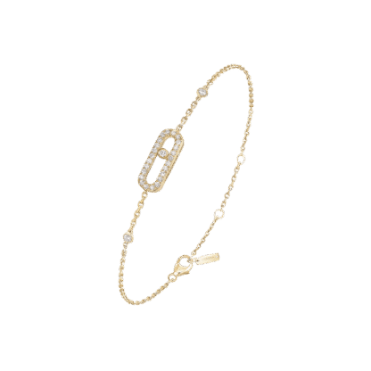 Messika Move Uno Pavé Yellow Gold Diamond Bracelet