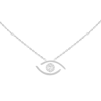 Lucky Eye White Gold Diamond Necklace