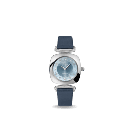 Glashütte Original Pavonina 31x31mm, Diamonds, Blue Mother-of-Pearl Dial