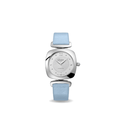 Glashütte Pavonina 31x31mm, Blue Calfskin Strap