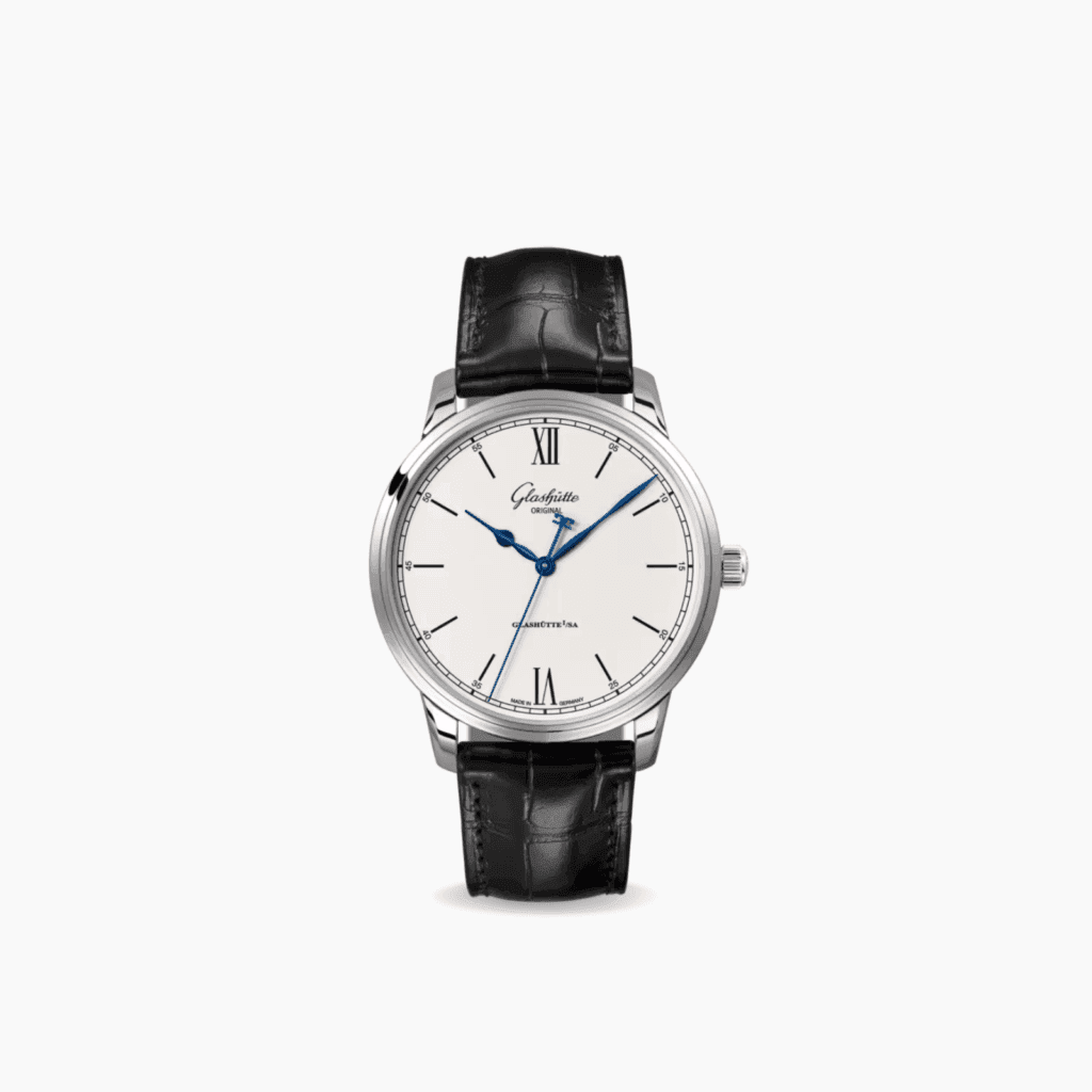 Glashütte Original Senator Excellence Watch 40mm, Black leather strap