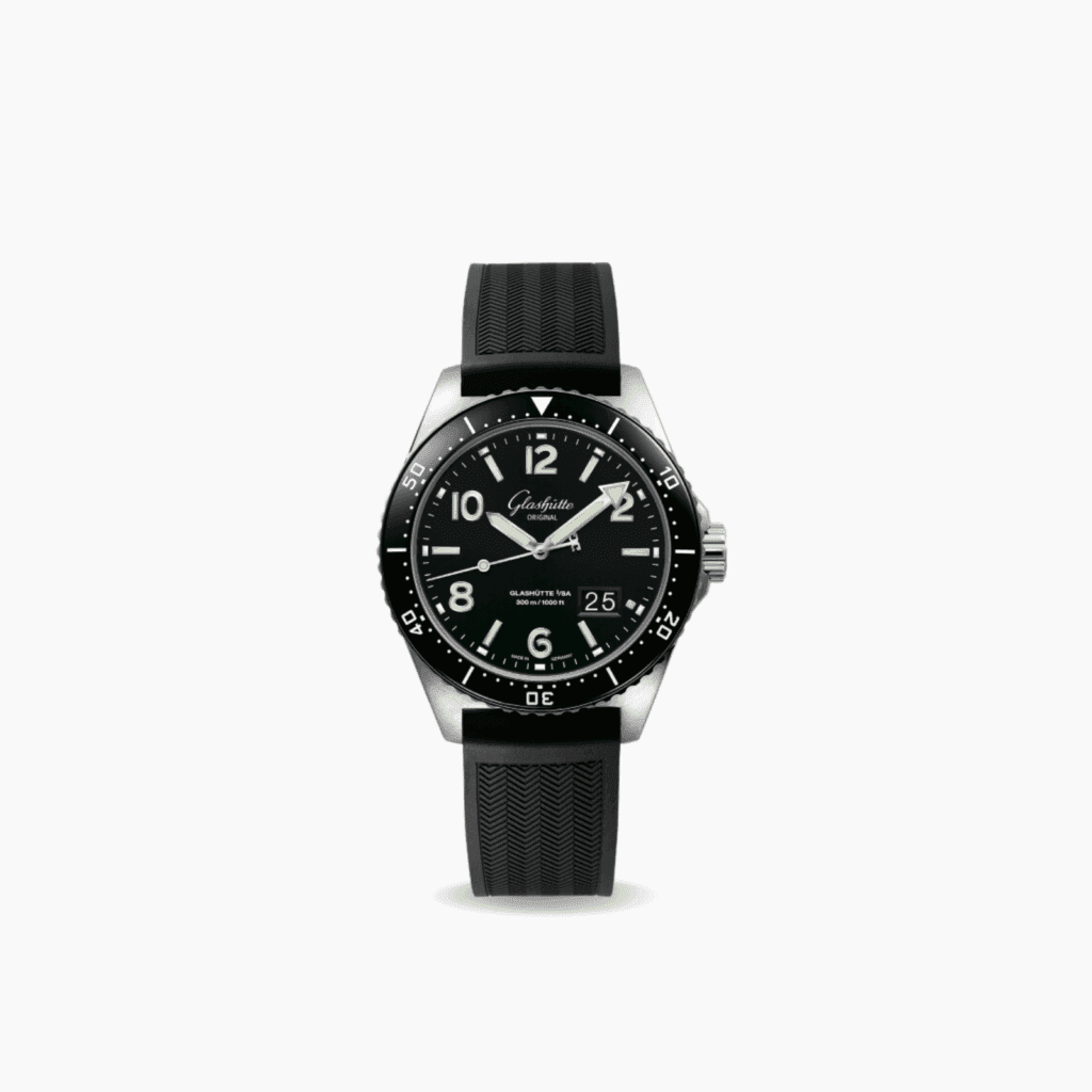 Glashütte Original SeaQ Panorama Date 43.2mm, Black, Super-Luminova