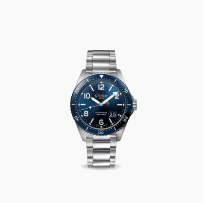 Glashütte Original SeaQ Panorama Date Watch 43.2mm, Blue Dial, Stainless Steel Bracelet
