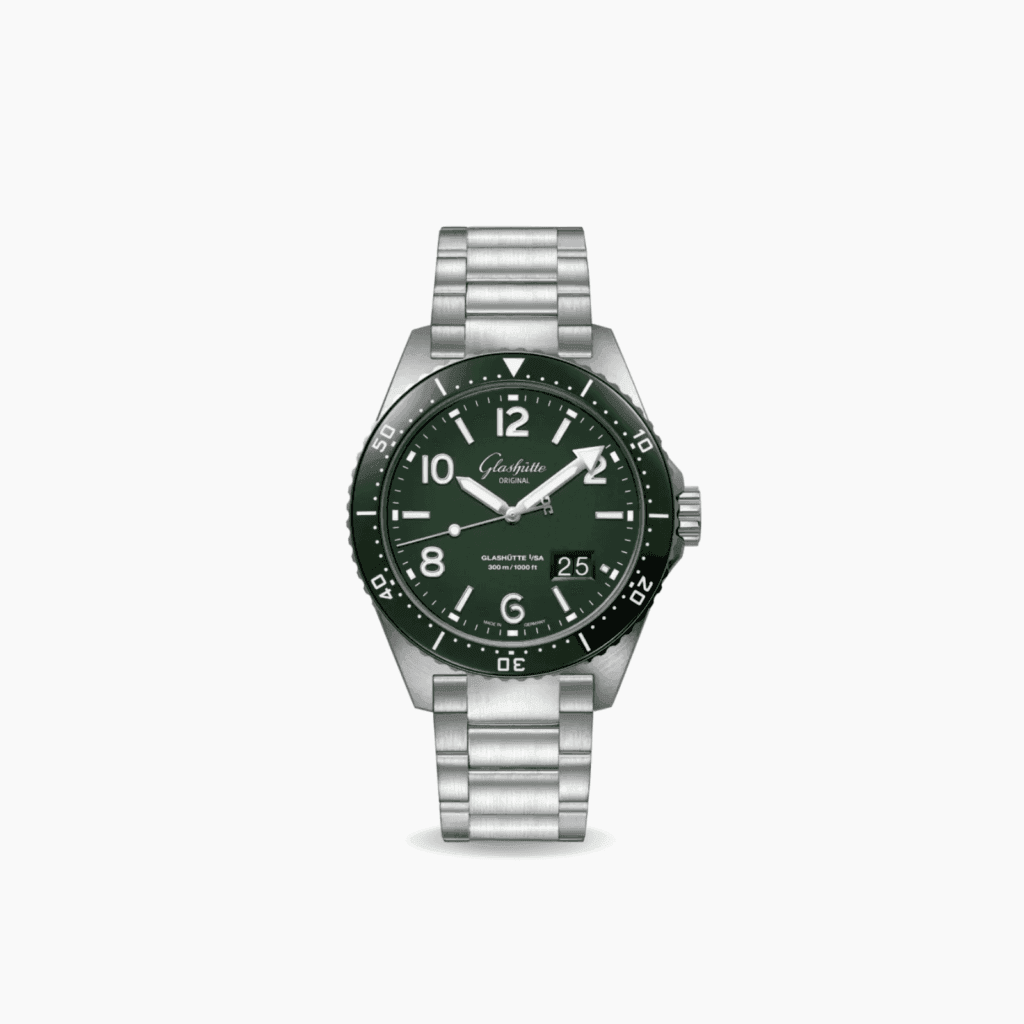 Glashutte Original SeaQ Panorama Date Watch - Green Dial