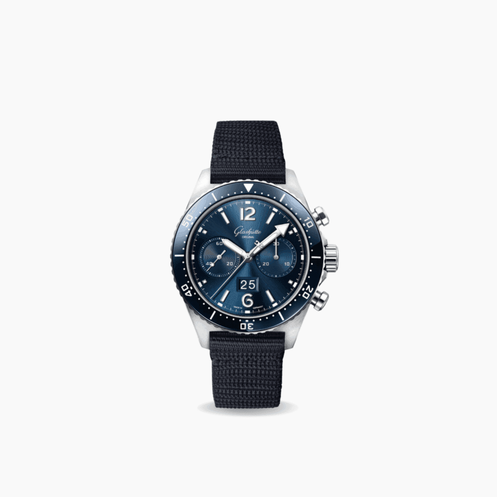 Glashütte Original SeaQ Chronograph Panorama Date 43.20mm, Blue PVD Coated Dial