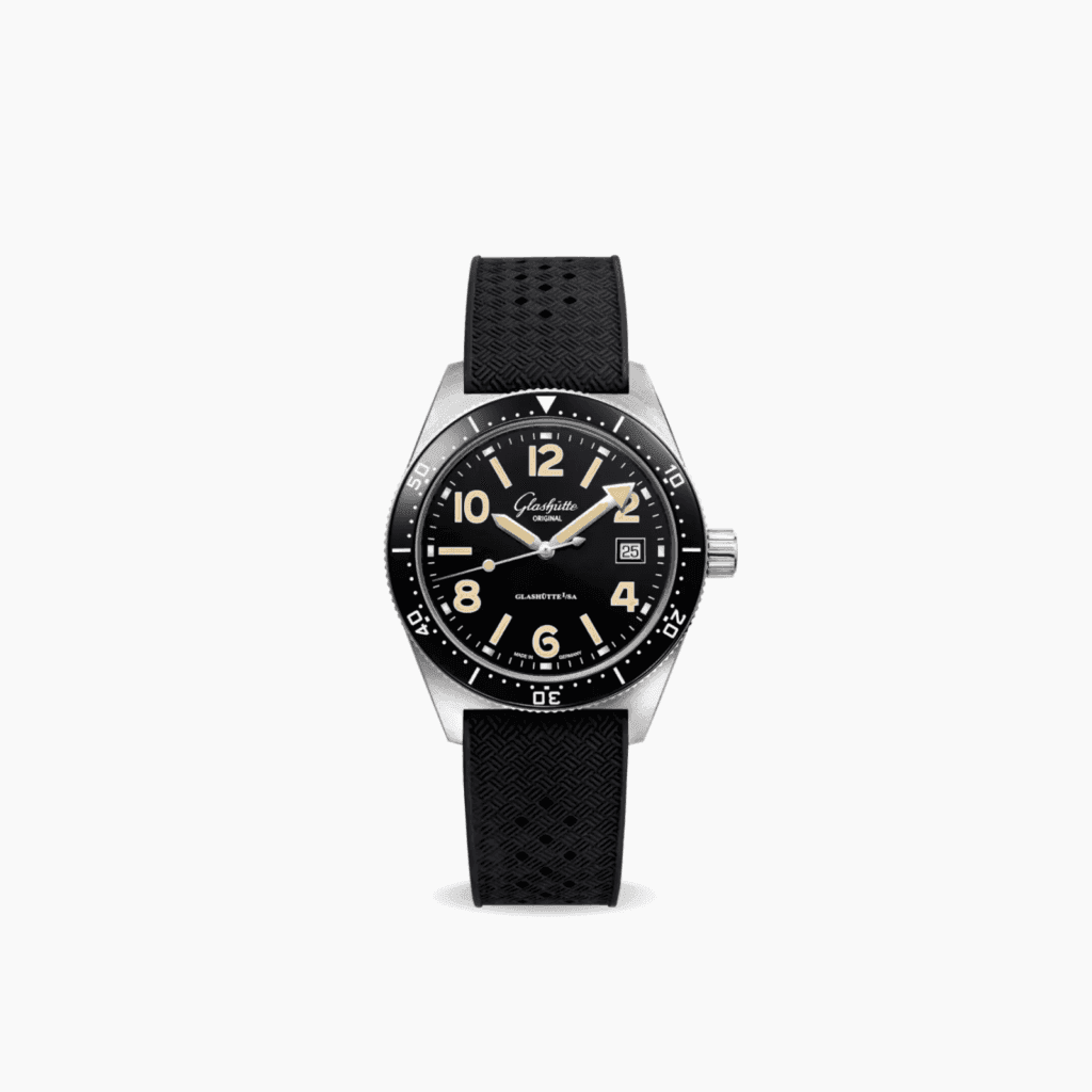 Glashütte Original SeaQ 39.5mm, Black Dial & Steel Case