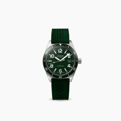 Glashuttte Original SeaQ 39.5mm watch, green dial & rubber strap