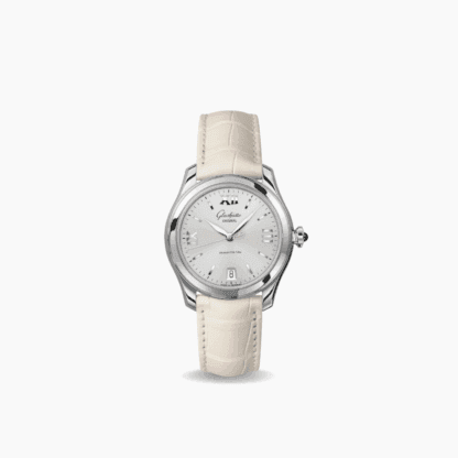 Glashütte Original Lady Serenade 36.0mm, Silver dial, White Leather Strap