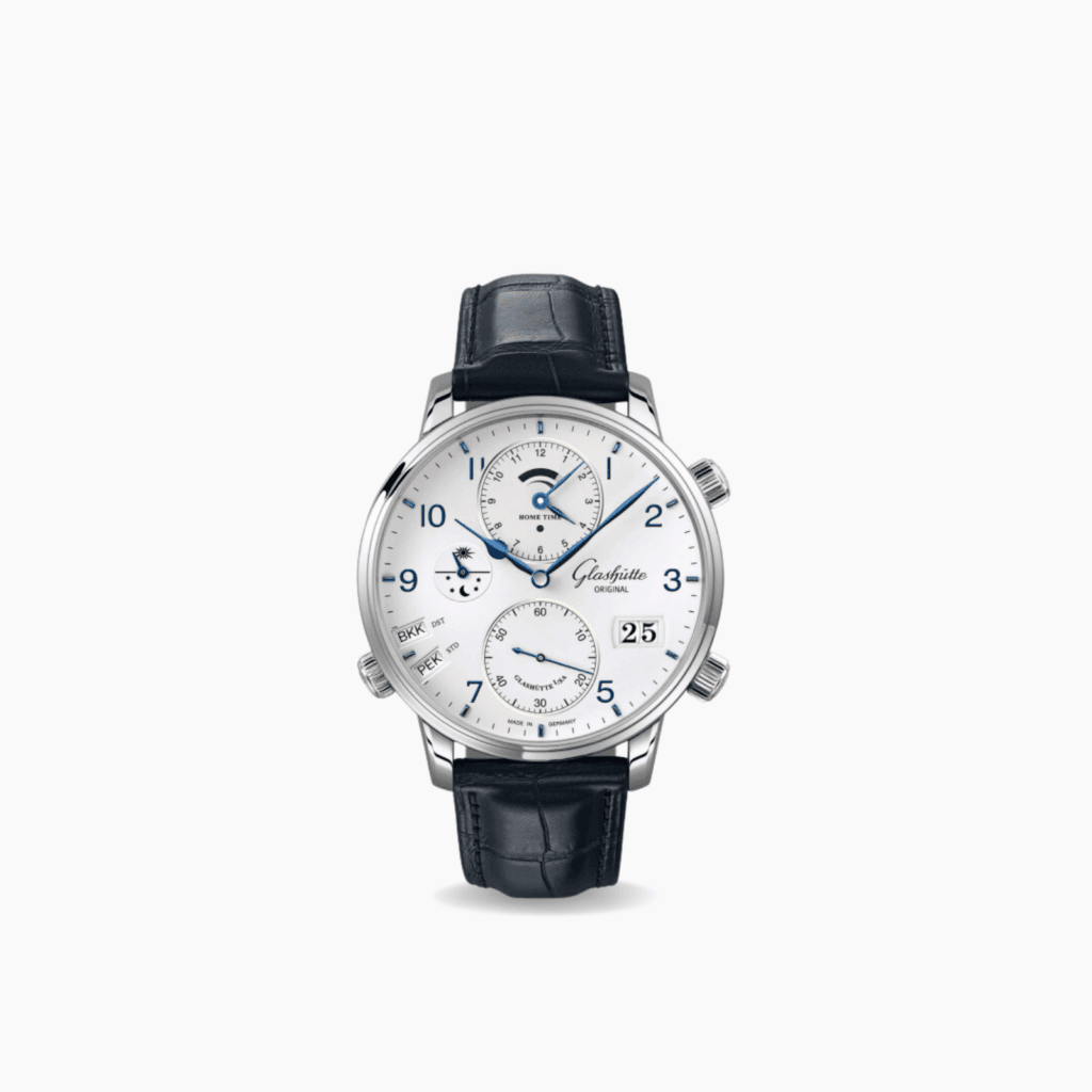 Glashütte Original Senator Cosmopolite 44mm, White Matte Lacquered Dial
