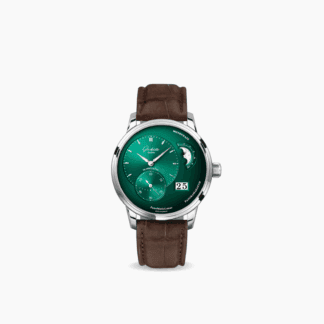 Glashutte Original PanoMaticLunar 40mm, Green dial and Stainless steel