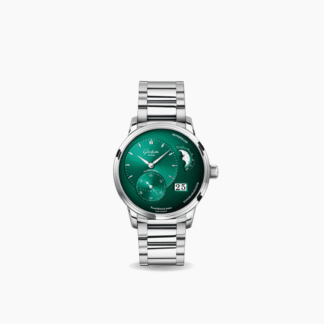 Glashutte PanoMaticlnverse 40mm, Green Dial, Stainless Steel Bracelet