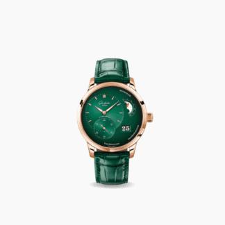 Glashütte Original PanoMaticLunar 40mm, 18K Rose Gold, Green