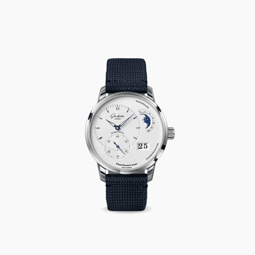 Glashütte Original PanoMaticlnverse Watch 40mm, Moon phase, Nylon Strap