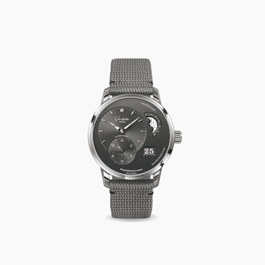Glashütte Original PanoMaticLunar 40mm, Galvanized Ruthenium Dial, Moon Phase