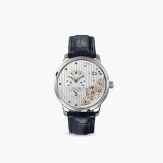 Glashutte PanoMaticlnverse Watch 42mm, Silver Matt Off-Centre Dial