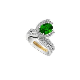 Montecristo Orchid Emerald Diamond Ring