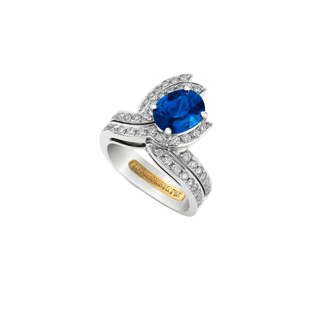 Montecristo Orchid Blue Sapphire Diamond Ring