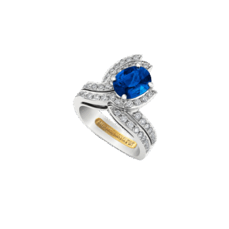 Montecristo Orchid Blue Sapphire Diamond Ring