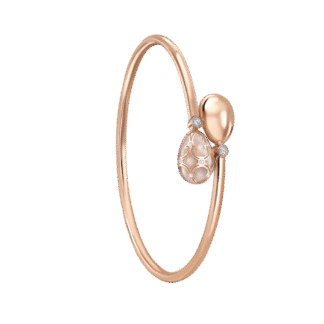 Farbergé Heritage Diamond & Pink Guilloché Enamel Bracelet