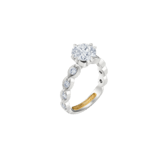 Montecristo Chain Shape Diamond Ring - 19K White Gold