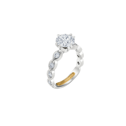 Montecristo Chain Shape Diamond Ring - 19K White Gold