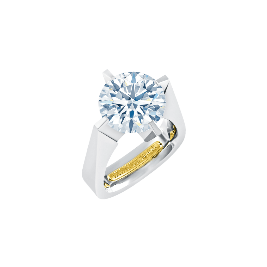 Montecristo Solitaire Diamond Ring- 19K White Gold