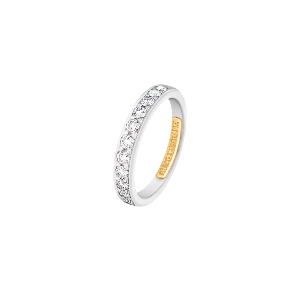 Montecristo Diamond Wedding Band in 19K White Gold
