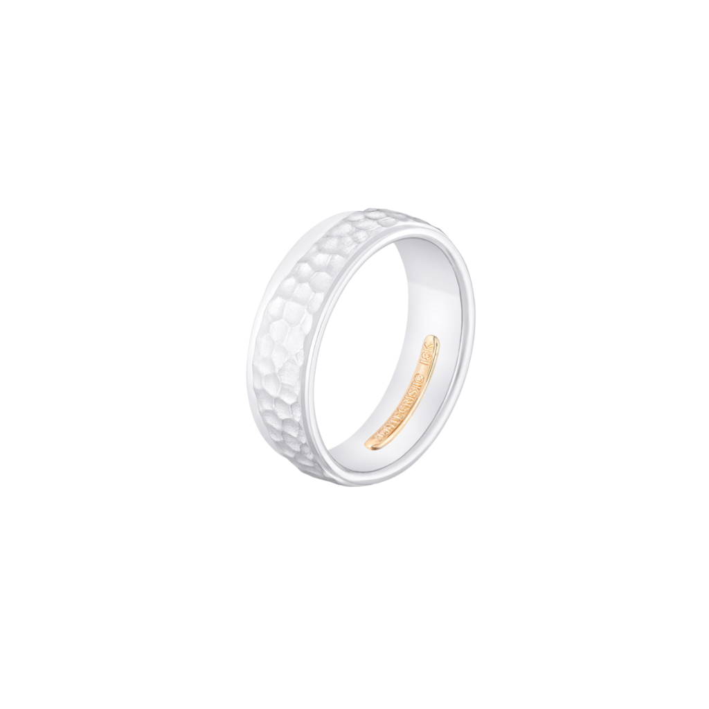 Montecristo "Bumpy Road" Wedding Band- 19K White Gold