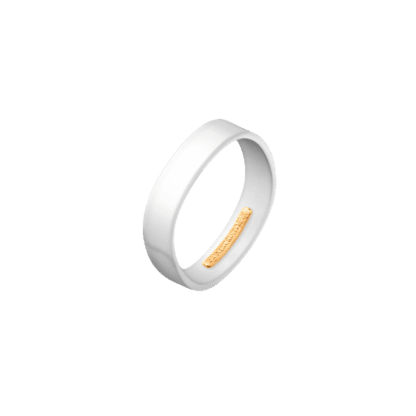 Montecristo Classic Soft Square Wedding Band in 19K White Gold