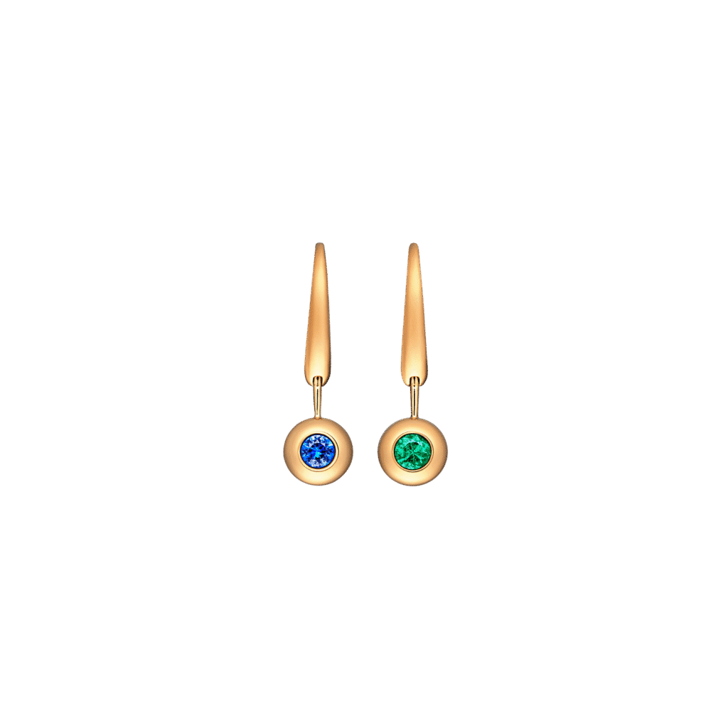Montecristo Gioia Blue Sapphire & Emerald Earrings