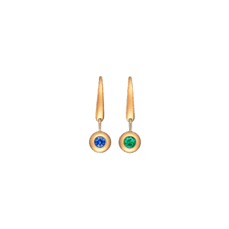 Montecristo Gioia Blue Sapphire & Emerald Earrings
