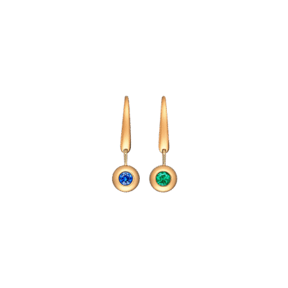 Montecristo Gioia Blue Sapphire & Emerald Earrings