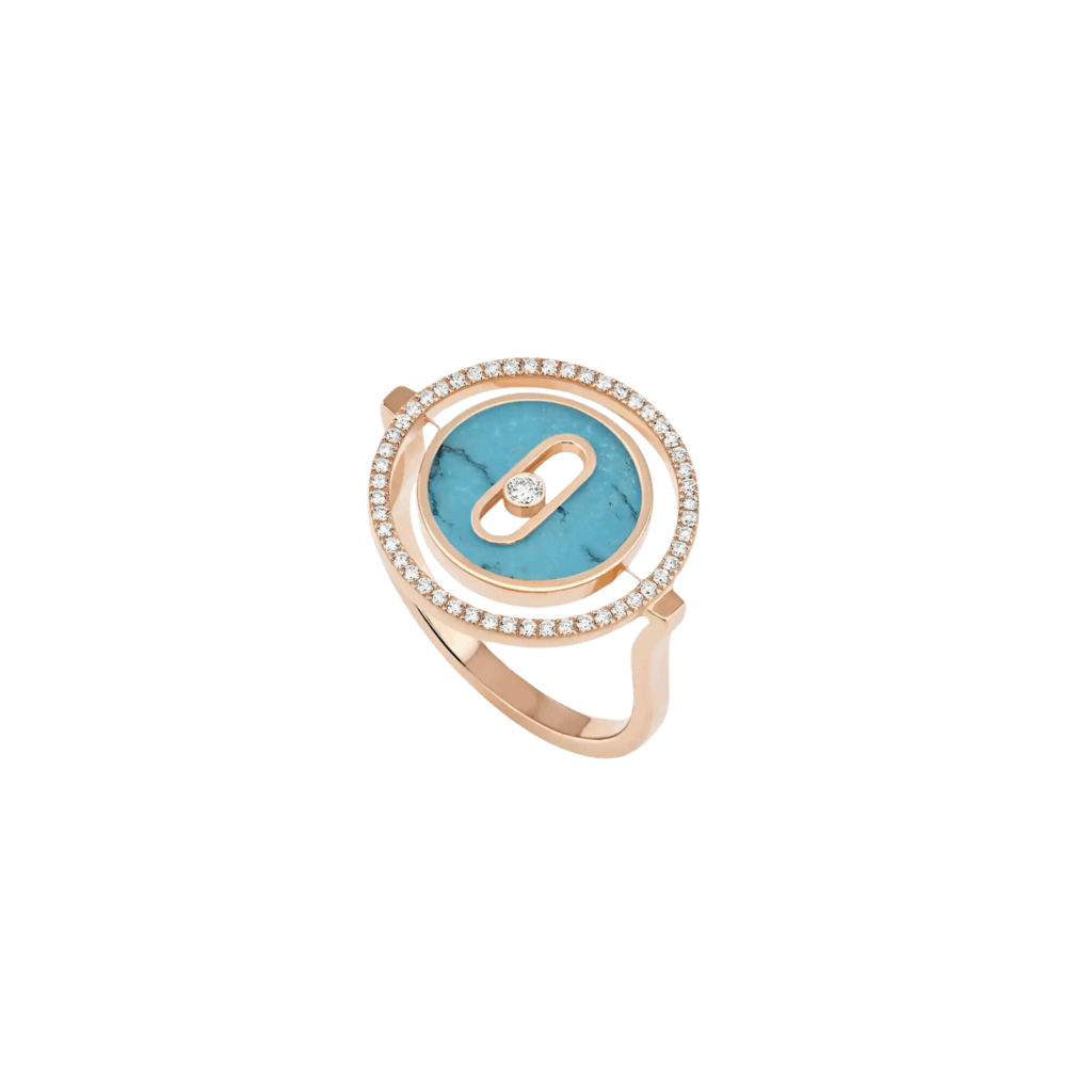 Lucky Move Turquoise & Rose Gold Ring