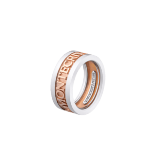 Montecristo Alphabets Wedding Band-18K Rose Gold & 19K White Gold