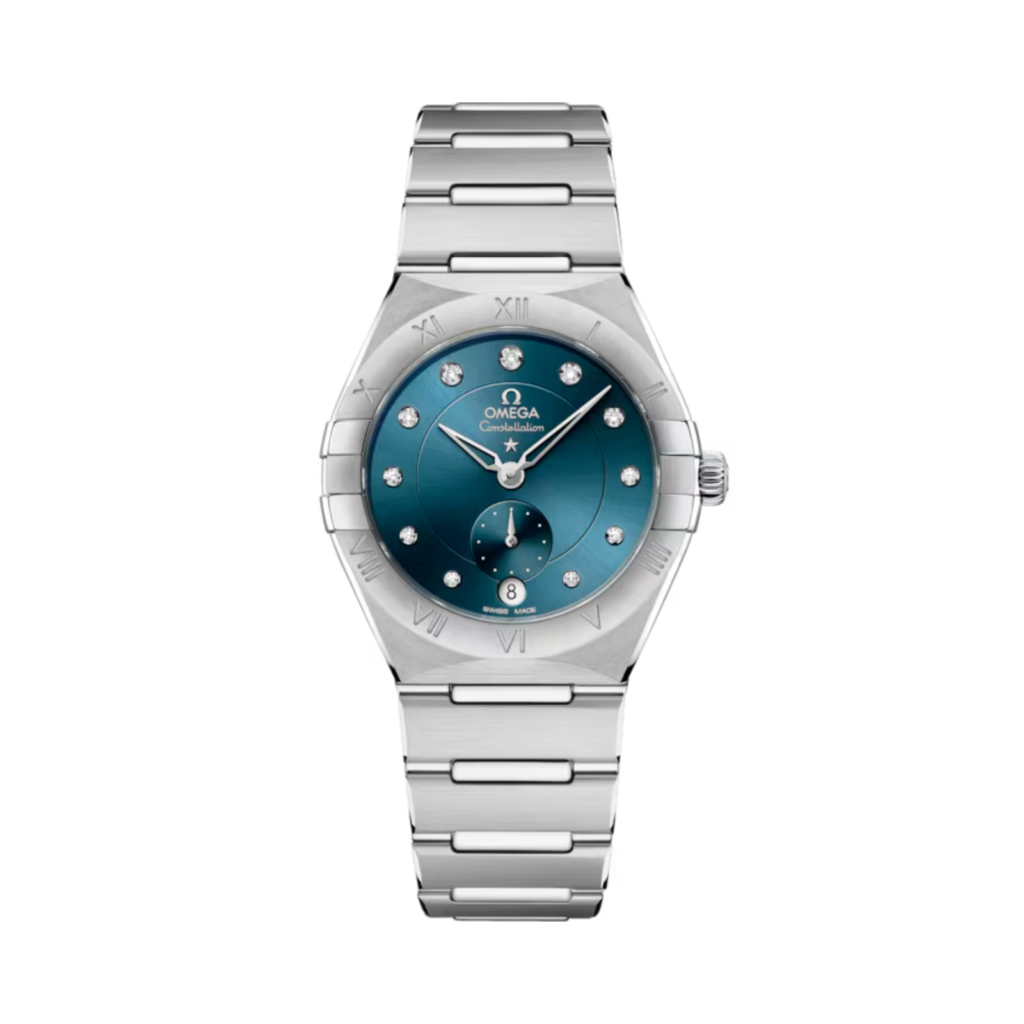 OMEGA Constellation 34mm, Peacock Blue Dial, 18k White Gold