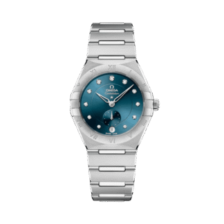 OMEGA Constellation 34mm, Peacock Blue Dial, 18k White Gold