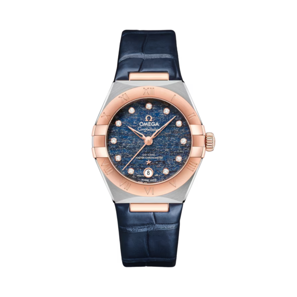 OMEGA Constellation 29 mm, steel - Sedna™ gold on leather strap