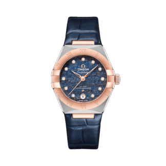 OMEGA Constellation 29 mm, steel - Sedna™ gold on leather strap