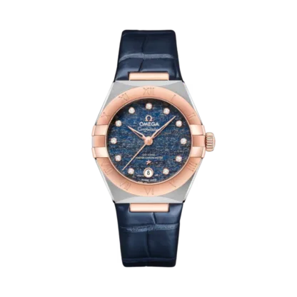 OMEGA Constellation 29 mm, steel - Sedna™ gold on leather strap
