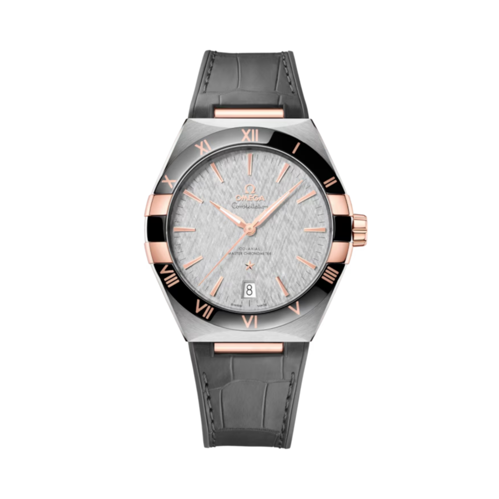OMEGA Constellation 41mm, steel - Sedna™ gold on leather strap