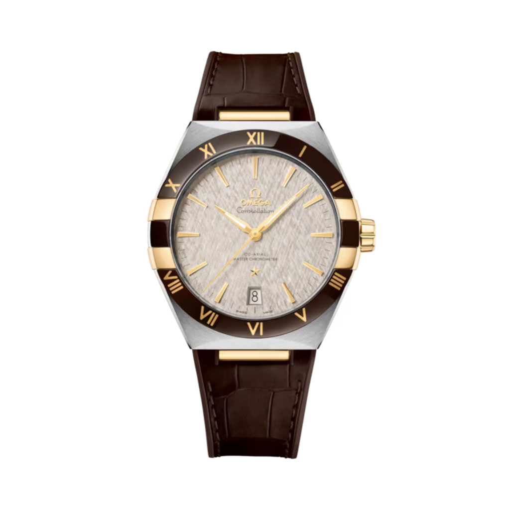 OMEGA Constellation 41 mm, steel - yellow gold on leather strap