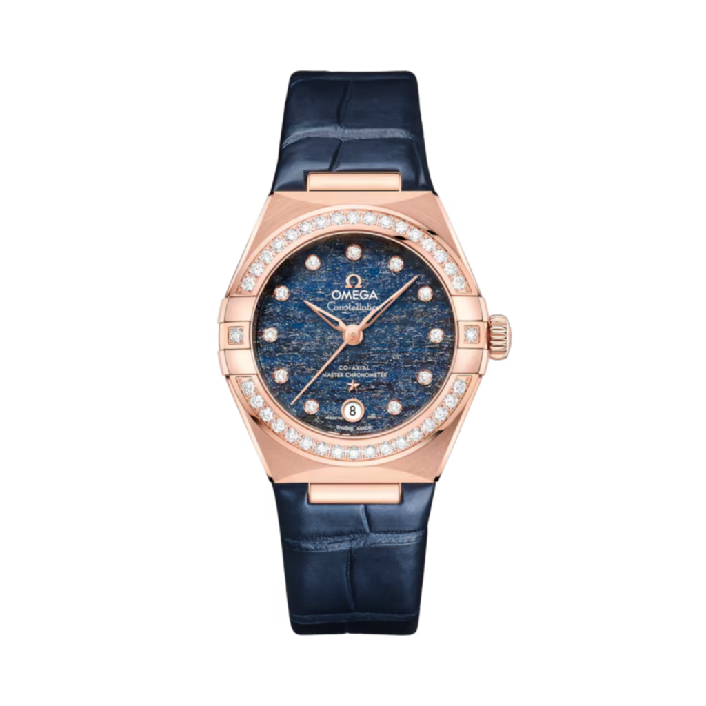 OMEGA Constellation Diamond Watch 29mm, Aventurine Blue, 18K Sedna Gold