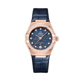 OMEGA Constellation Diamond Watch 29mm, Aventurine Blue, 18K Sedna Gold