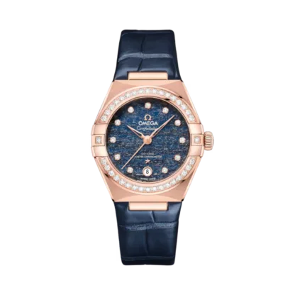 OMEGA Constellation Diamond Watch 29mm, Aventurine Blue, 18K Sedna Gold