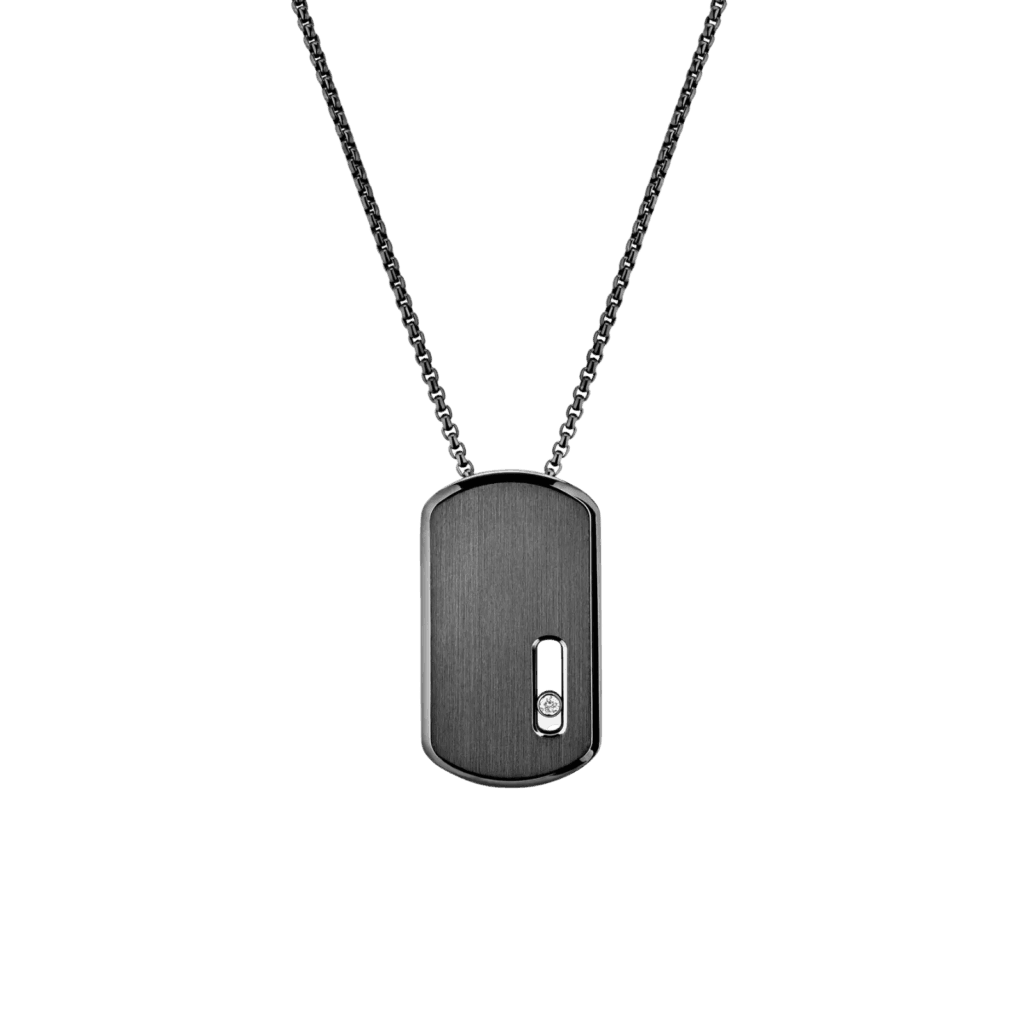 Messika Move Titanium Graphite & Diamond Necklace