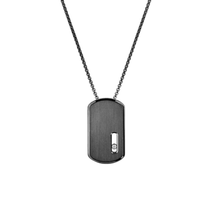 Messika Move Titanium Graphite & Diamond Necklace