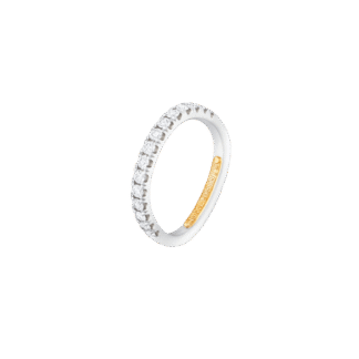 Montecristo Eternity U-Shape Diamond Ring in 19K White Gold